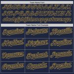 Personalized Split Fashion Baseball Jersey - Navy White Gold Pinstripe Authentic Personalized Navy White-Old Gold Pinstripe