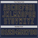 Personalized Split Fashion Baseball Jersey - Navy White Gold Pinstripe Authentic Personalized Navy White-Old Gold Pinstripe