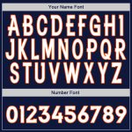 Personalized Navy Orange White Authentic Baseball Jersey for Sports Fans Personalized Navy White-Orange Authentic Baseball