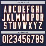 Custom Name Number Authentic Baseball Jersey - Personalized Navy White-Orange Team Jersey Personalized Navy White-Orange