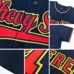 Personalized Navy Orange White Authentic Baseball Jersey for Sports Fans Personalized Navy White-Orange Authentic Baseball