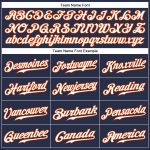 Custom Personalized Navy White-Orange Baseball Jersey with Team Name and Number - Authentic Sleeveless Design Personalized
