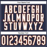 Custom Personalized Navy White-Orange Baseball Jersey with Team Name and Number - Authentic Sleeveless Design Personalized
