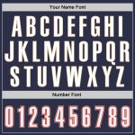 Personalized Custom Name & Number Navy White-Orange Basketball Jersey - Authentic Throwback Team Apparel Personalized Navy