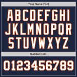 Custom Personalized Two Tone Baseball Jersey with Name and Number - Navy White-Orange Team Apparel Personalized Navy White-Orange