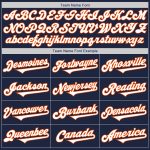 Custom Personalized Two Tone Baseball Jersey with Name and Number - Navy White-Orange Team Apparel Personalized Navy White-Orange