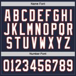Customized Navy and White-Orange Hockey Jersey with Team Name and Number - Personalize Your Gear Personalized Navy White-Orange