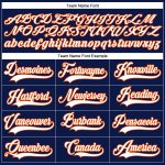 Custom Name and Number Navy Orange White Hockey Jersey - Personalized Lace Neck Team Jersey Personalized Navy White-Orange