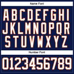 Custom Name and Number Navy Orange White Hockey Jersey - Personalized Lace Neck Team Jersey Personalized Navy White-Orange