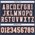 Custom Name and Number Personalized Football Jersey - Navy White-Orange Mesh Authentic Team Jersey Personalized Navy White-Orange
