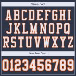 Personalized Authentic Football Jersey - Navy White-Orange Mesh Design Personalized Navy White-Orange Mesh Authentic Football