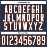 Custom Name Number Authentic Throwback Football Jersey - Personalized Navy White Orange Mesh Personalized Navy White-Orange