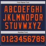 Custom Team Name Number Personalized Navy White Orange Pinstripe Baseball Jersey Authentic Fashion Personalized Navy White-Orange