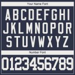 Custom Team Name Number Personalized Navy White Performance T-Shirt Personalized Navy White Performance T-Shirt Team Custom