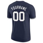 Custom Team Name Number Personalized Navy White Performance T-Shirt Personalized Navy White Performance T-Shirt Team Custom
