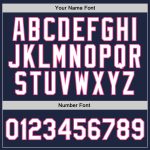 Custom Name Number Authentic Basketball Jersey - Personalized Navy White Pink Team Throwback Jersey Personalized Navy White-Pink