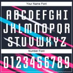 Custom Soccer Uniform Jersey Personalized with Name & Number in Navy, White, Pink & Light Blue Personalized Navy White Pink-Light