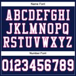 Custom Team Football Jersey with Personalized Name and Number - Navy White Pink Mesh Authentic Design Personalized Navy White-Pink