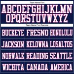 Custom Team Football Jersey with Personalized Name and Number - Navy White Pink Mesh Authentic Design Personalized Navy White-Pink