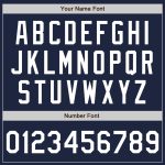Custom Name Number Authentic Baseball Jersey - Personalized Navy White Pinstripe Design Personalized Navy White Pinstripe