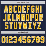 Custom Navy White Pinstripe Gold Baseball Jersey with Personalized Name and Number - Authentic Team Apparel Personalized