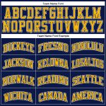 Custom Name Number Personalized Navy White Pinstripe Gold Basketball Jersey Authentic Personalized Navy White Pinstripe Gold