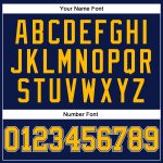 Custom Name Number Personalized Navy White Pinstripe Gold Basketball Jersey Authentic Personalized Navy White Pinstripe Gold
