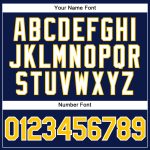 Personalized Custom Name Number Authentic Baseball Jersey Navy White Pinstripe Gold White Personalized Navy White Pinstripe