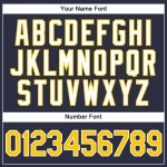 Custom Name Number Authentic Basketball Jersey Navy White Pinstripe Gold White Personalized Navy White Pinstripe Gold-White