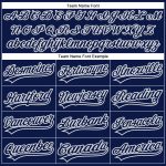 Custom Name and Number Personalized Navy White Pinstripe Gray Baseball Jersey - Authentic Team Jersey Personalized Navy White