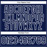 Custom Name and Number Personalized Navy White Pinstripe Gray Baseball Jersey - Authentic Team Jersey Personalized Navy White