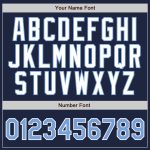Personalized Authentic Baseball Jersey Light Blue White Navy Pinstripe Personalized Navy White Pinstripe Light Blue-White