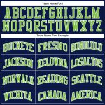 Custom Name Number Personalized Basketball Jersey Navy White Pinstripe Neon Green Authentic Personalized Navy White Pinstripe