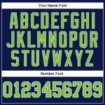 Custom Name Number Personalized Basketball Jersey Navy White Pinstripe Neon Green Authentic Personalized Navy White Pinstripe