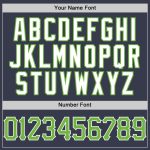 Custom Personalized Basketball Jersey Neon Green White Navy Pinstripe with Name and Number Personalized Navy White Pinstripe