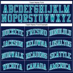 Custom Teal White Navy Pinstripe Basketball Jersey - Personalized Team Name & Number Authentic Personalized Navy White Pinstripe