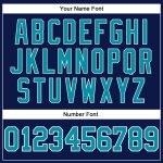 Custom Teal White Navy Pinstripe Basketball Jersey - Personalized Team Name & Number Authentic Personalized Navy White Pinstripe