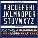Custom Name Number Vintage USA Flag Basketball Jersey Navy White Pinstripe Cream Red Authentic Team Personalized Navy White