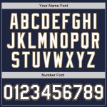 Personalized Authentic Baseball Jersey - Navy White Pinstripe with Old Gold Trim Personalized Navy White Pinstripe White-Old
