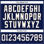 Custom Team Baseball Jersey Navy White Pinstripe with Personalized Name and Number - Authentic Old Gold Design Personalized