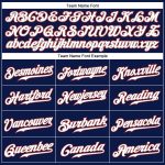 Custom Name Number Baseball Jersey Personalized Navy White Pinstripe Red Authentic Team Personalized Navy White Pinstripe
