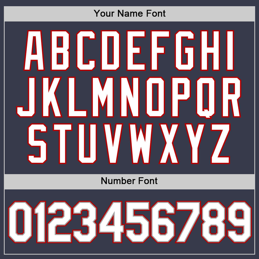 Personalized Navy White Pinstripe White-Red Authentic Basketball Jersey Team Custom Name and Number Custom Name Number Navy White Pinstripe Authentic Basketball Jersey - Personalized Team Apparel Personalized Navy White Pinstripe - Image 4