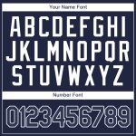 Custom Name and Number Baseball Jersey in Navy and Powder Blue - Personalized Team Jersey Personalized Navy White-Powder