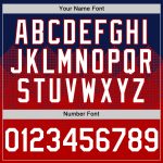 Custom Name and Number Authentic Baseball Jersey with Navy Red 3D Gradient Square Pattern Design Personalized Navy White-Red