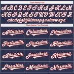 Personalized Authentic Baseball Jersey in Navy, White, and Red Personalized Navy White-Red Authentic Baseball Jersey