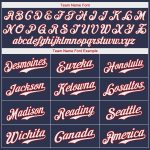 Custom Name and Number Authentic Baseball Jersey - Personalized Navy White Red Team Jersey Personalized Navy White-Red Authentic