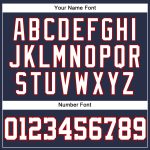 Custom Name and Number Authentic Sleeveless Baseball Jersey - Personalized Navy Red White Team Gear Personalized Navy White-Red