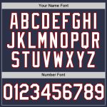 Custom Name and Number Personalized Authentic Baseball Jersey Navy Red White Throwback Style Personalized Navy White-Red