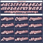Custom Name Number Authentic Throwback Baseball Jersey Shirt - Personalized Navy White Red Rib-Knit Team Apparel Personalized