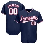Personalized Navy Red White Baseball Jersey for Men and Women - Custom Team Gear Personalized Navy White-Red Baseball Jersey